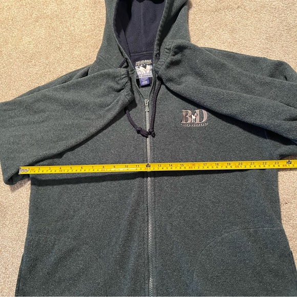 Big Dogs Polar Dogs High Tech Gear dark teal fleece hooded jacket medium - Picture 7 of 7